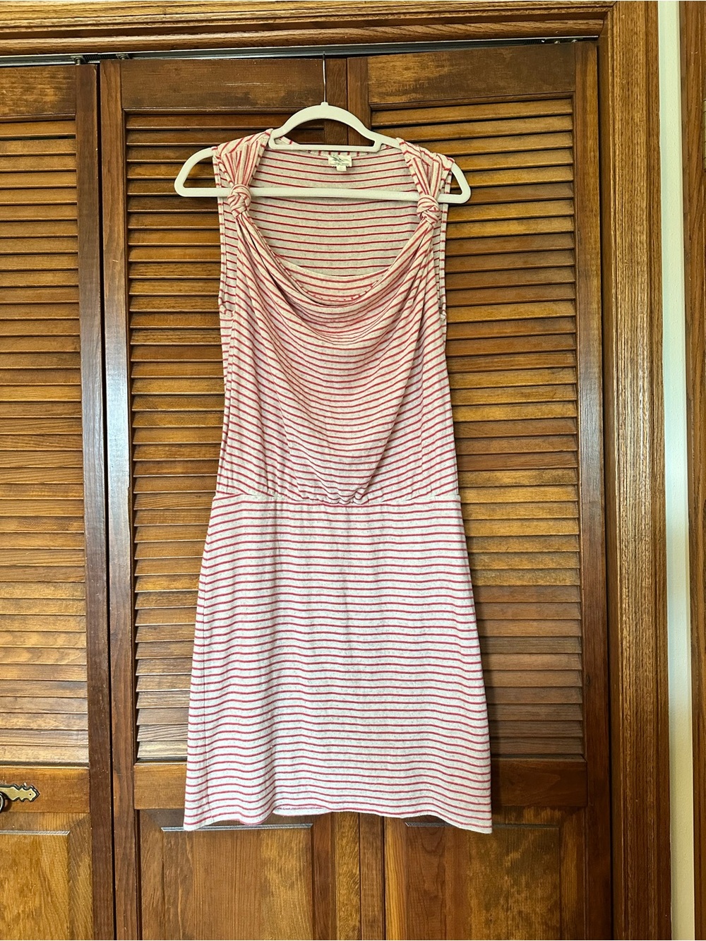 Anthropologie Weston Wear Land of Springs Cream and Red Striped Dress size large - Picture 3 of 13